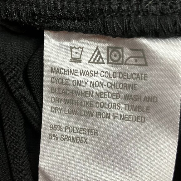 Colleen Lopez Black Dress Cuffed Elastic Waist Belt Tie Pants Slacks Size L - Picture 4 of 5